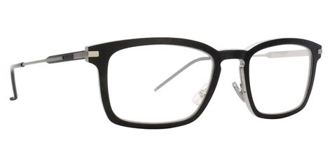 dior homme al13.10o silver black rectangle eyeglasses|Dior Demo Rectangular Mens Eyeglasses AL13.10O 0TC0 53.